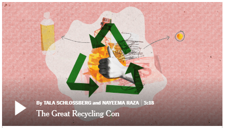 Our Response: NY TIMES “Great Recycling Con” Video